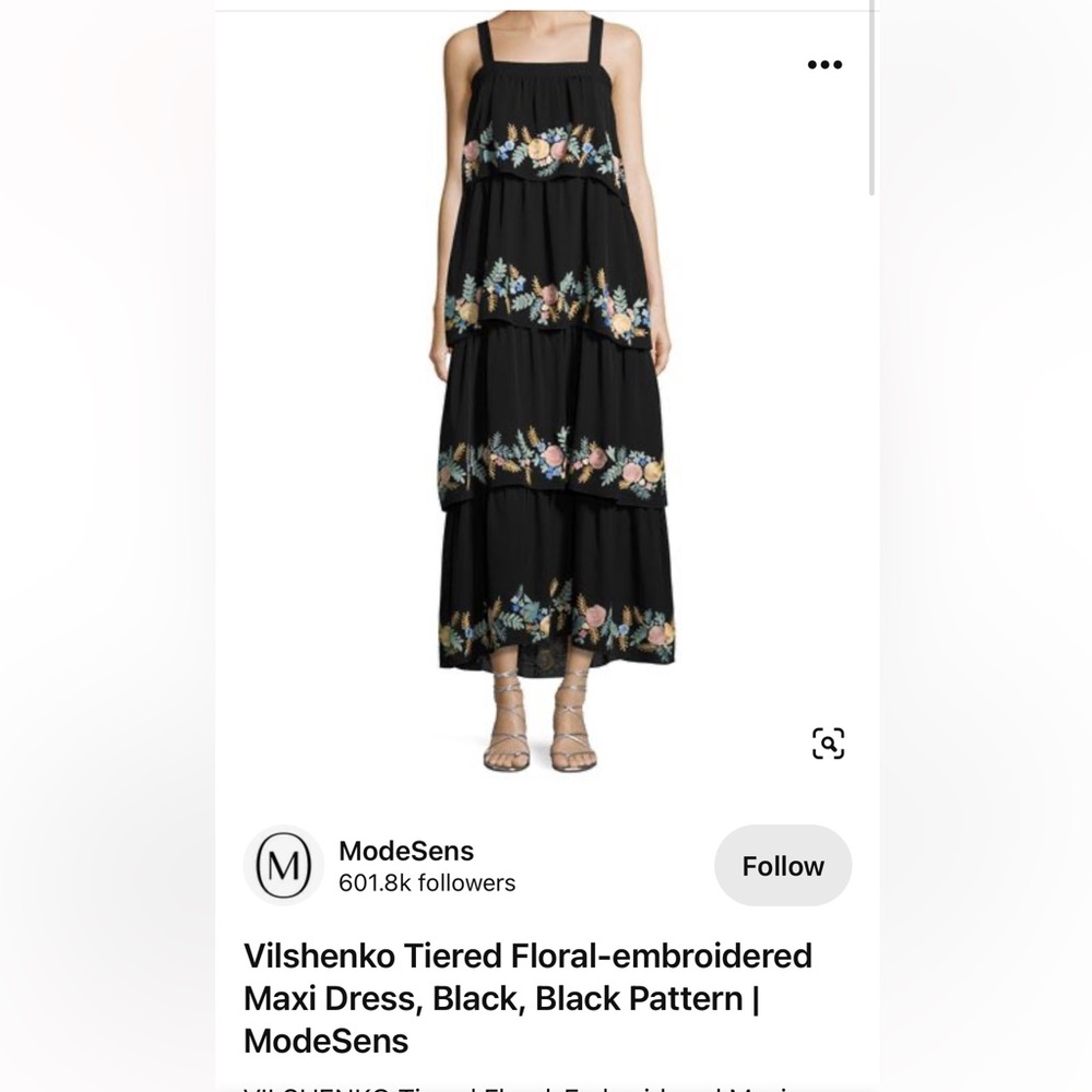 Vilshenko Tiered Floral Midi/Maxi